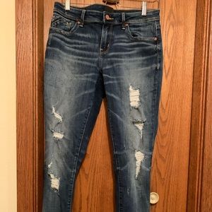 Buckle black ankle skinny